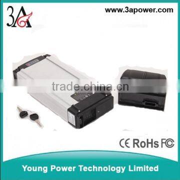 ebike battery packs 48v 10ah li-ion battery rear carriver aluminum case battery