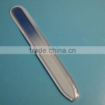 BLC-029 140mm Blue colored mat handle double side promotional glass nail file