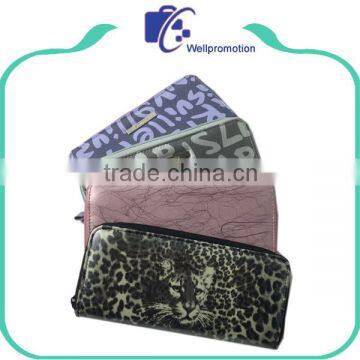 Long Style pu Leather Travel Women Wallet With Printing photo-3