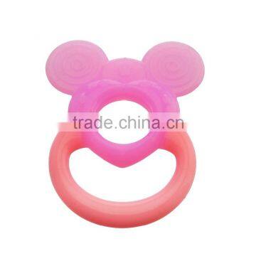 New design BPA free food grade solid full silicone baby teether