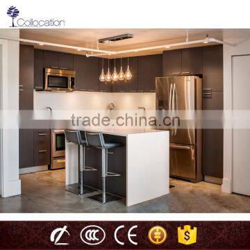 Metal Baking Lacquer kitchen cabinets with Quartz Stone Worktop for sale