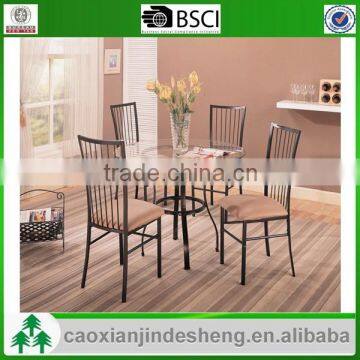 Dining Room Furniture Metal Frame Marble/MDF/ Glass Top, Powder Coat Dining Table and Chair photo-4