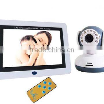 Factory Price 4CH 800*480P HD 7' Full Color LCD White Color Two ways Speaker Levana Baby Monitor