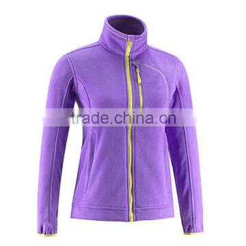 Women Army Green Pink Microfiber Varsity Plain Fleece Jacket Without Hood, Premium Dropship Name Brand Fashion High End Clothing photo-3