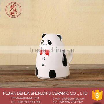 Cute bear ceramic candy cookie jar with handle