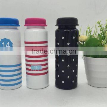 420ml Single Wall Stainless Steel Sports/outdoor Water Bottle With Pattern and Plastic Lid photo-3