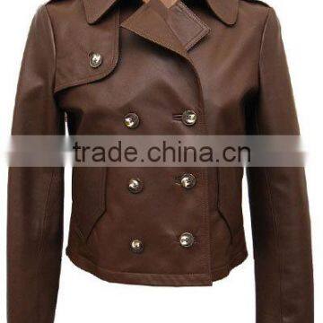 ladies leather fashion jacket/women leather fashion jacket