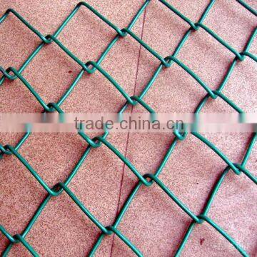 PVC Coated Chain Link Wire Mesh Fence Netting For Football Field