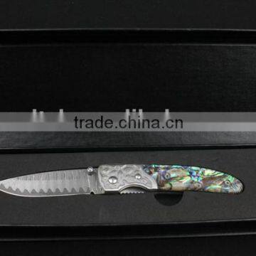 OEM Folding Blade Knife Type and Damascus Steel Blade knife