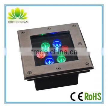 RGB waterproof IP67 24v outdoor led buried ground light lamps with CE&ROHS