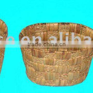 Three Pieces Water Hyacinth Home Storage Basket