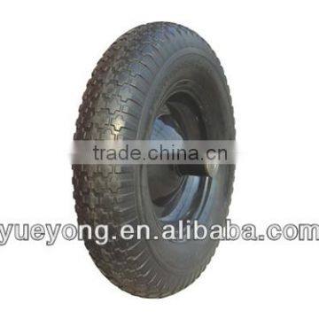 4.00-8 polyurethane wheel/metal rim PU foam wheel/flat free wheel