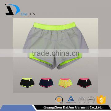 Daijun OEM new design cheap black light yellow jordan running sport shorts women