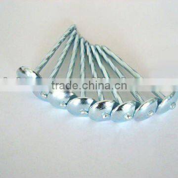 9gauge galvanized umbrella head ring shank roofing nail