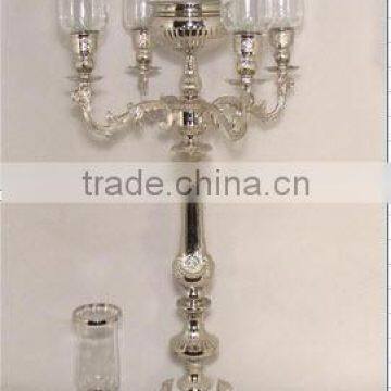 5 Arms Wedding Crystal Candelabra on Sale,wholesale Wedding Centerpiece photo-2