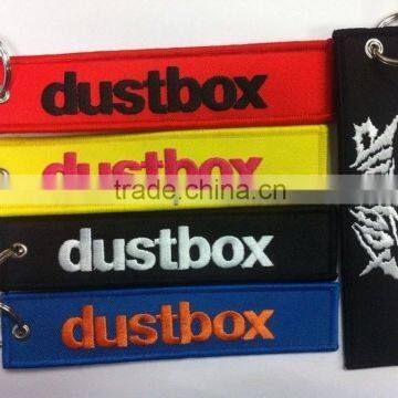 Embroidery keychain with custom logo twill embroidery patch