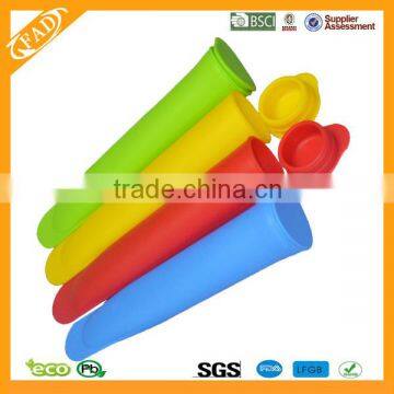 FDA Standard Customized Top quality Eco-friendly Nontoxic 4 Pcs Silicone Freezer Popsicle Mold Set