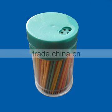 round colored wooden toothpicks