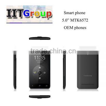 M2--OEM Smart phone MTK 6572 dual core 5.0" 4+32g cheap dual sim mobile phone