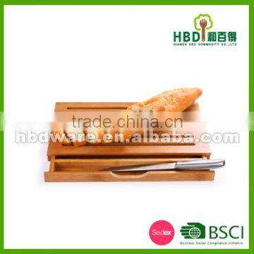 Bamboo Bread Cutting Board With Knife Set photo-2