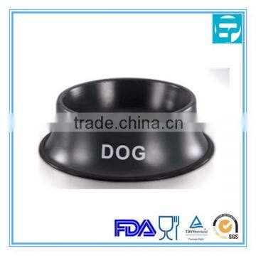 Round stainless steel personalized dog bowl