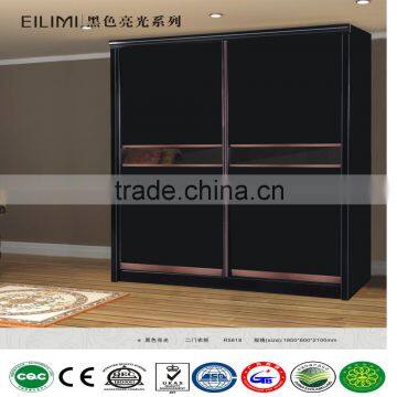 Wooden E1 Grade MDF Material And Oak Wood Type Chinese Lacquer Wardrobe Designs