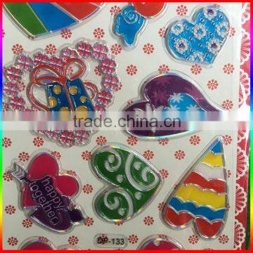 Heart Design Embossed PVC Stickers for Kids photo-2