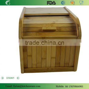 DX005/ Bamboo Oddment Rice Rolltop Rolling Box Storage Bin