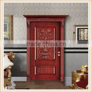 decoration animal carved single wood door with good quality