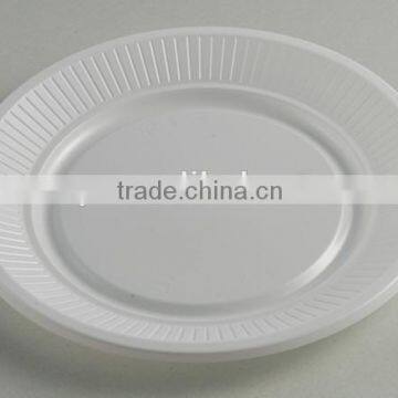 8''(20cm) white disposable plastic round plate