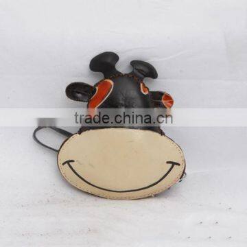 Handmade Leather Large Cow Coin Purse