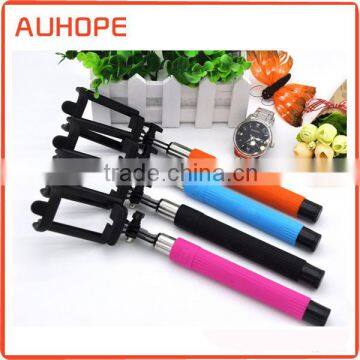 Promotion Gift Wired Cell Phone Selfie Monopod For iPhone 5/5s/5c/6/6Plus selfie