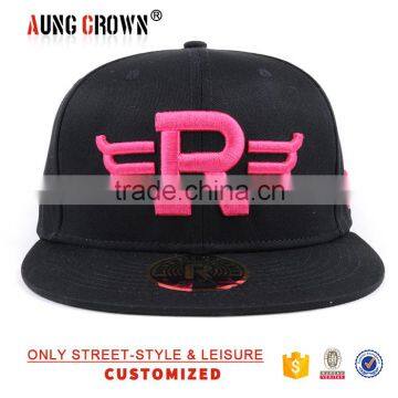 custom patch six panel snapback embroidery 3d cap