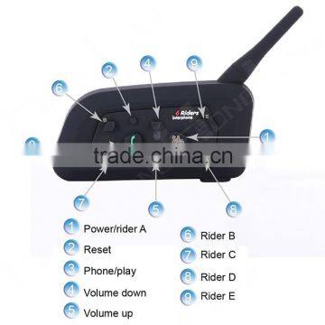 SZwinzon V6 1200M Motorcycle Helmet Bluetooth Intercom/Interphone Headset Connects Upto 6 Riders photo-4