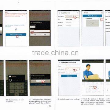 Wifi Video Audio Door Bell, Wireless Two Way Recording Talk and Unlock Function
