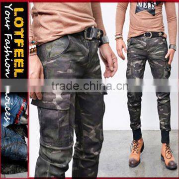 Oil Wash Camo Slim Baggy Cargo Jogger Pants (LOTG088)