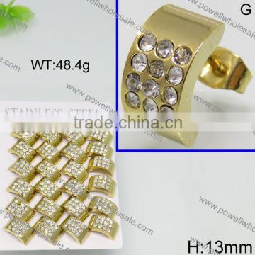 Latest hot golden stud earring designs for women