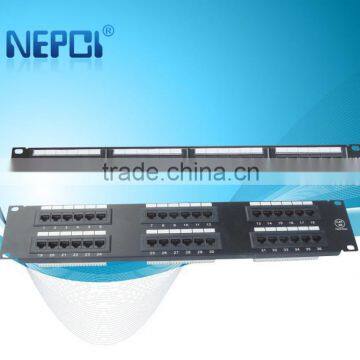 2U 19" 24Ports Rack Mount Fiber Optical Patch panel ODF/Distribution Frame/Drawer Type ODF