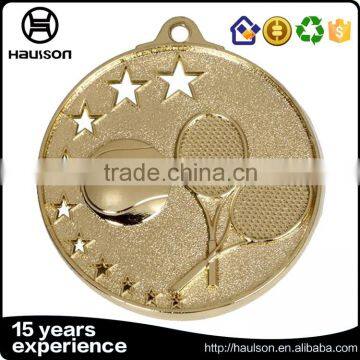 cheap customized hollow out casting embossed iron brass zinc alloy material imitation gold plated badminton sport medal