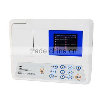 Portable 5 inch 3-channel Color LCD ECG Machine Electrocardiograph EKG-903A