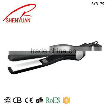 Low price lady Ceramic new design hair straightener LED Temperature Display Hair Crimper salon