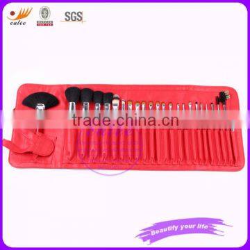 24pcs professional chinese red bag makeup brush tool