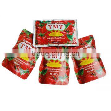 50g tomato paste in sachet with 100% pure