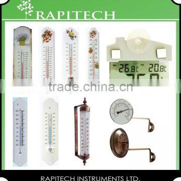 Gardening Indoor Outdoor Plastic Wooden Metal Wall Thermometer photo-3