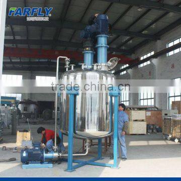 Pre-dispersing double shaft eccentric emulsifying kettle