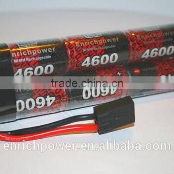 Nimh battery pack : EP power 9.6V 4600mAh high power shotgun hump for rc cars with tamiya connector