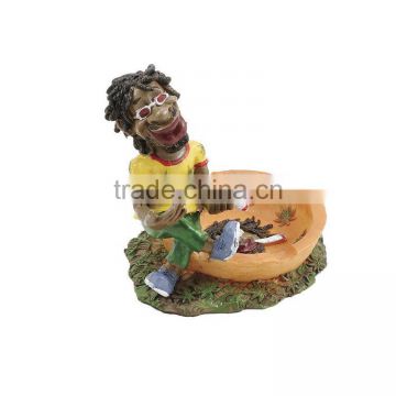 resin Jamaican Man Ashtray