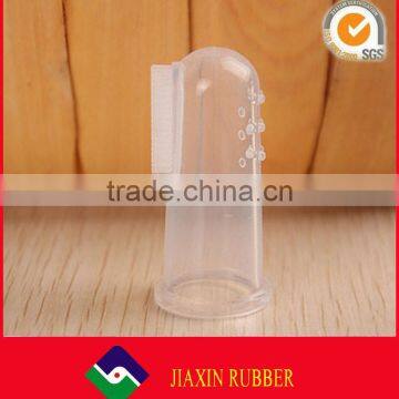 Food Grade Soft Silicone Baby Finger Tongue Cleaner Toothbrush Massager for Baby Kids Oral Health photo-2