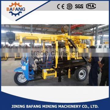 Small geotechnical trailer mounted water well drilling rig