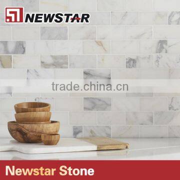 Newstar White Subway Tile Backsplash For Kitchen Marble Mosaico Mosaic photo-3